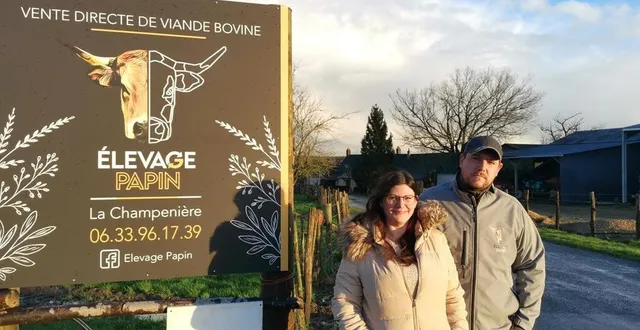 photo  lyse et jean-pierre papin lancent leur élevage bovin et la vente directe.  &copy;  ouest-france 