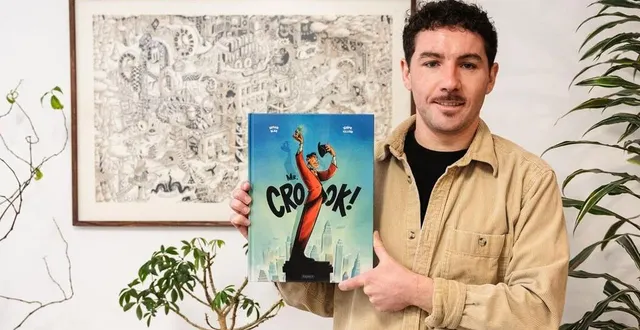 photo  romain blais présente « mr crook », une bande dessinée, réalisée aux côtés de son scénariste jérôme tillard.  &copy;  phi nguyen 