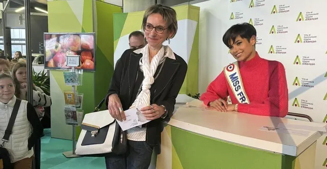 photo  ève gilles, miss france 2024, était l’invitée d’ornexpo, dimanche 3 mars 2024.  &copy;  ouest-france 