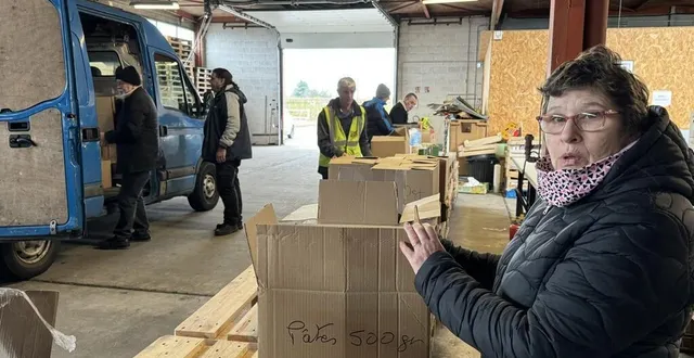 photo  à alençon, la chaîne logistique de la collecte des restos du cœur est assurée par une dizaine de bénévoles.  &copy;  ouest-france 
