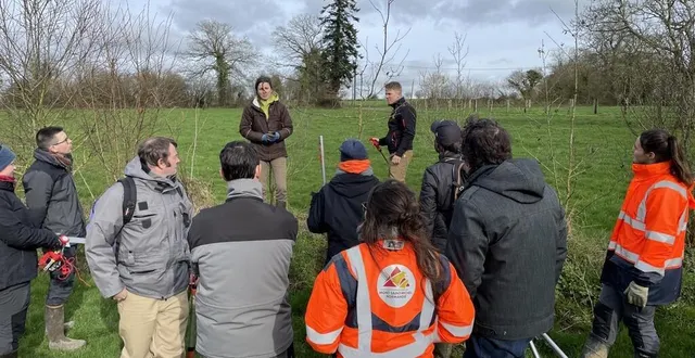 photo  perrine prével, technicienne conseil bocage et agroforesterie, a donné une formation sur la taille des haies ce 27 février 2024 à pointel (orne).  &copy;  ouest-france 