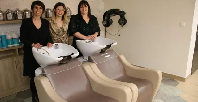 photo  mélanie gautret (à gauche), accompagnée de ses deux salariées, marceline et erika.  &copy;  ouest-france 