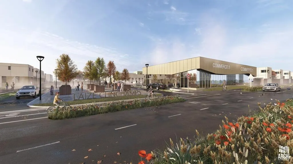 Nouveau quartier à LaizeClinchamps. Le cœur de bourg a un nom Les Terrasses Trouville Nouveau quartier à LaizeClinchamps. Le cœur de bourg a un nom Les Terrasses Trouville