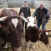 photo pierre cherré et maxence patureau ont présenté la vache opaline au salon de l’agriculture. c’était la 19e fois que le septuagénaire y participait.
