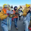 photo  la fanfare de l’établissement d’enseignement artistique lors du carnaval 2022. 