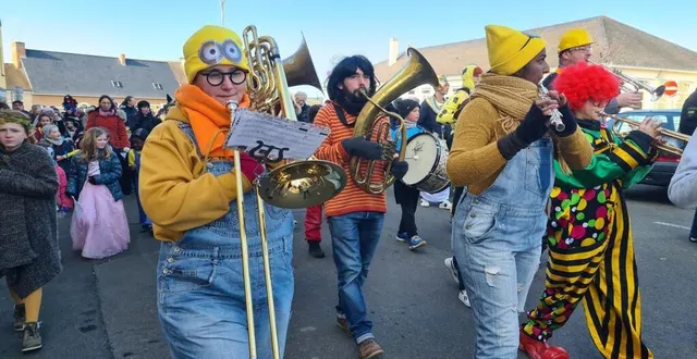 photo  la fanfare de l’établissement d’enseignement artistique lors du carnaval 2022.  &copy;  archives ouest-france 