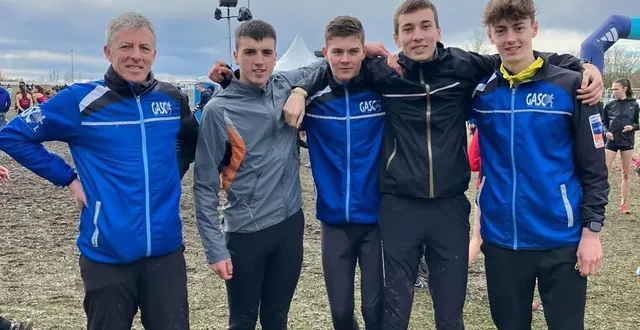 photo  les quatre représentants de la gasc et leur entraîneur dominique richard.  &copy;  gasc 