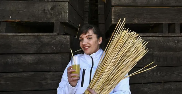 photo  cassandra bourmault, présidente de végépaille, des pailles à boire en seigle.  &copy;  archives le maine libre - denis lambert 