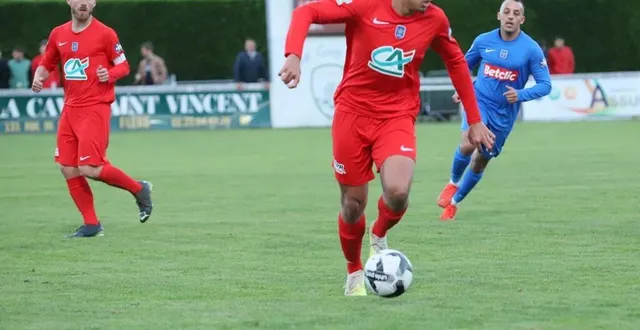 photo  les léopards de saint-georges de danican zac (balle au pied) et son capitaine antoine chrétien sont opposés à andaine.  &copy;  ouest-france 