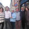 photo  de gauche à droite: aude blin, enzo l’hermitte-charpentier (service civique), martine barbière, laurent dutertre, didier duvaldestin (maire), céline gunes (responsable de l’association insite). 