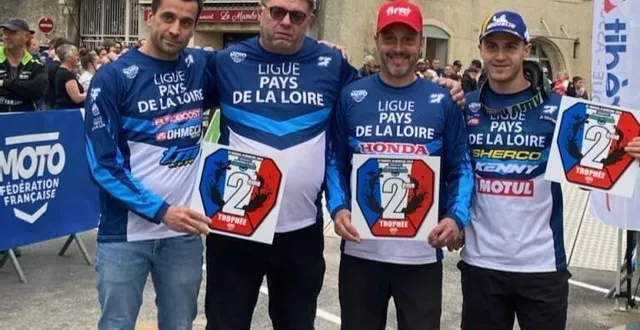 photo  étienne fontaine, franck dupuis, mickaël et zachary pichon ont mené les pays de la loire à la 2e place.  &copy;  dr 