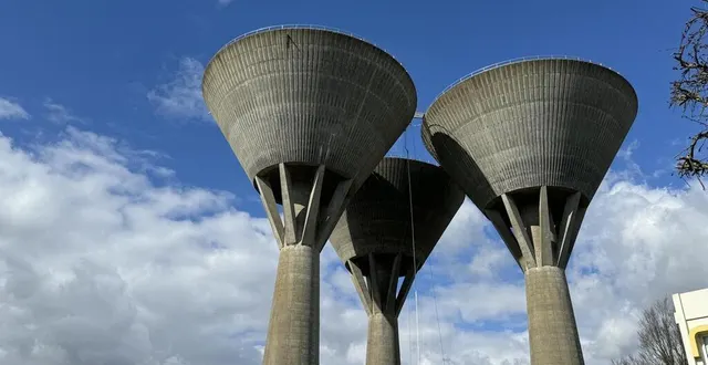photo  les châteaux d’eau d’alençon, dans la zone activités d’écouves, sont en travaux depuis octobre 2023.  &copy;  ouest-france 