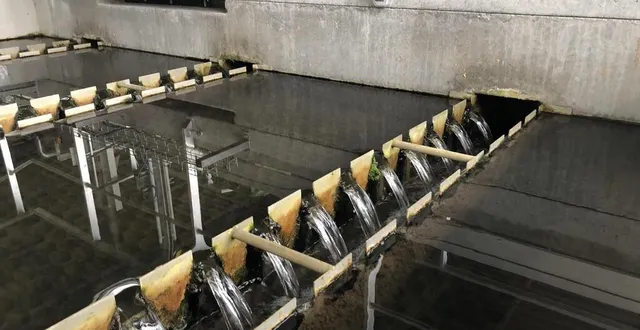 photo  l’eau traitée par l’usine de traitement des eaux de courteille à alençon (orne) provient de deux sources : la sarthe et les forages.  &copy;  archives ouest-france 