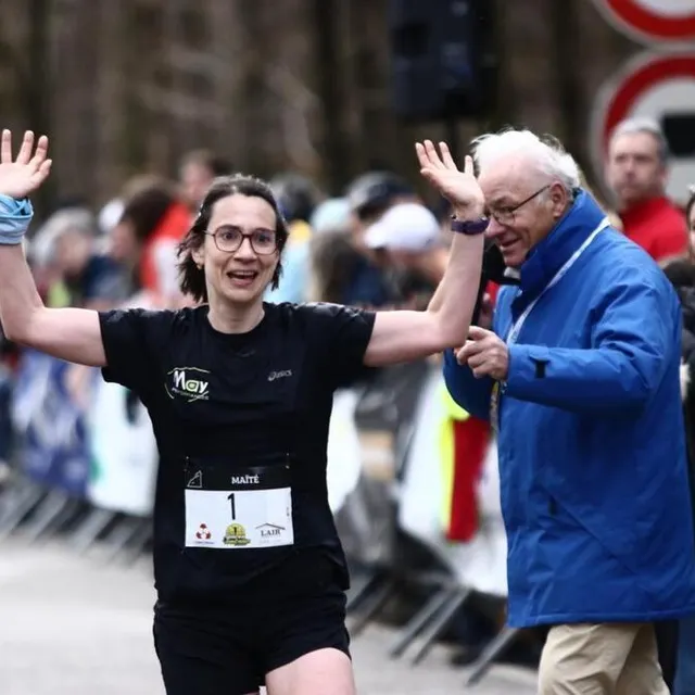 photo maïté billaud, dossard 1, s’est imposée chez les femmes.  ©  ouest-france