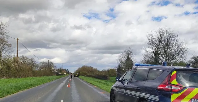 photo  les gendarmes ont procédé à des relevés sur le lieu de l’accident, samedi 23 mars 2024.  &copy;  ouest-france 