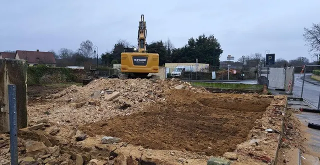 photo  le chantier du centre culturel est commencé.  &copy;  ouest-france 