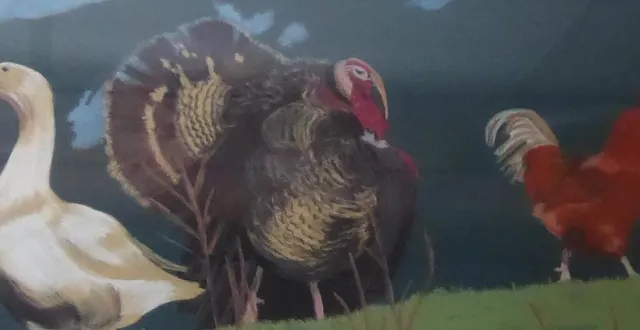 photo  marinette le peillet expose ses tableaux à la bibliothèque.  &copy;  le maine libre 