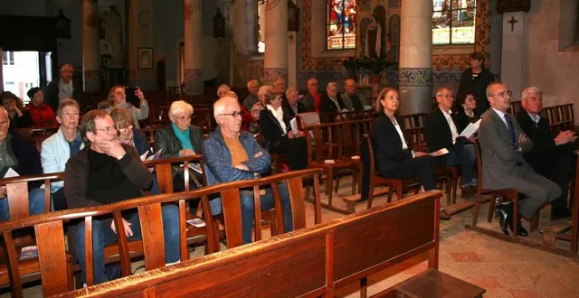 photo  le lancement officiel de la campagne de dons pour l’église saint-martin s’est déroulé vendredi dernier au sein de l’église.   &copy;  le maine libre 