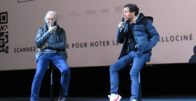 photo  michel de lafregeyre, un des protagonistes de l’histoire et le réalisateur olivier casas ont répondu longuement aux questions du public.  &copy;  ouest-france 