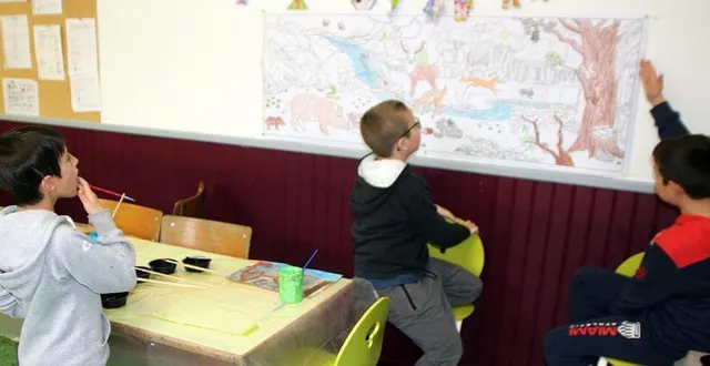 photo  les enfants ont travaillé sur le thème de la forêt.  &copy;  le maine libre 
