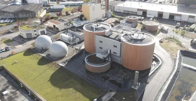 photo  l’unité de méthanisation de la station d’épuration de la chauvinière, au mans, en service depuis juin 2021.  &copy;  frédéric henry/auteurs de vues. 