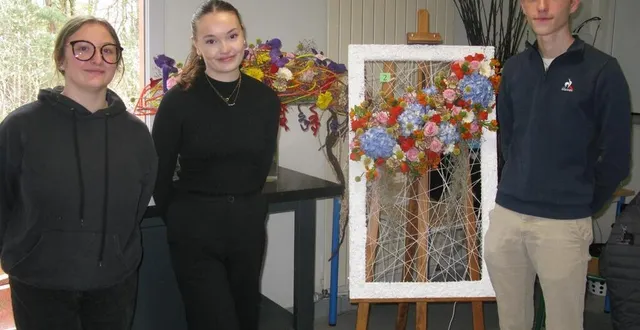photo  les sarthois noa maillard, noéline cottier et clément laurent, sur la route du meilleur apprenti de france.  &copy;  ouest-france 