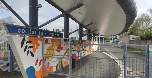 photo  les équipes du collège félix-landreau à angers (maine-et-loire) seront en grève, ce mardi 2 avril 2024.  &copy;  ouest-france 
