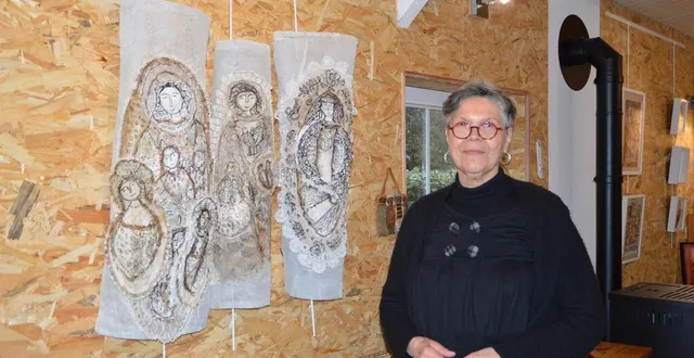 photo  dans l’atelier des oiseaux, catherine vigier créé ses œuvres et va organiser des expositions.  &copy;  ouest-france 