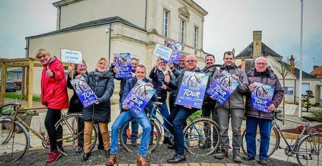 photo  marolles-les-braults, jeudi 4 avril 2024. pour accueillir le départ de la dernière étape du région pays de la loire tour, toute la commune est prête à se mobiliser.  &copy;  le maine libre - yvon loué 