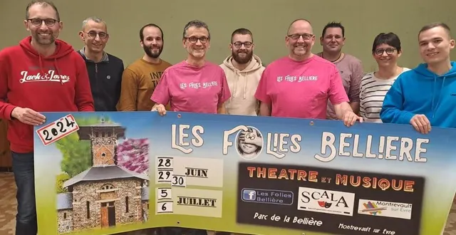 photo  quelques membres de la scala, organisateurs de la deuxième édition des folies bellière, à montrevault-sur-èvre.  &copy;  ouest-france 