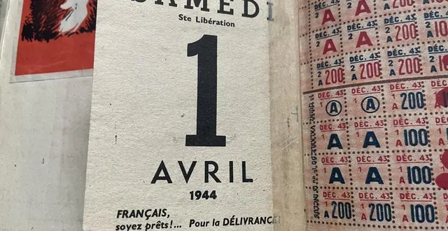 photo  un tract moquant les alliés, récupéré par xavier rousseau en avril 1944.  &copy;  collection privée 