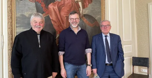 photo  (de gauche à droite) jean-yves hermeline, maire de saint-aubin-des-coudrais, raphaël sikorski, directeur du festival de la chéronne, et didier reveau, maire de la ferté-bernard, ont hâte que le festival démarre.  &copy;  le maine libre 
