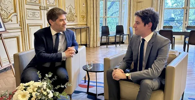 photo  jérôme nury, député de l’orne, a rencontré le premier ministre, gabriel attal, pour échanger sur l’exclusion de briouze du dispositif france ruralités revitalisation.  &copy;  dr 