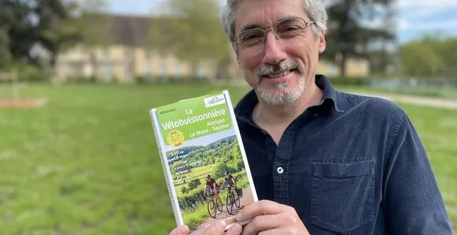 photo  morgan daucé est l’auteur de ce vélo guide, publié aux éditions ouest-france, sur la vélobuissonnière qui relie alençon à saumur et traverse très largement la sarthe.  &copy;  ouest-france 