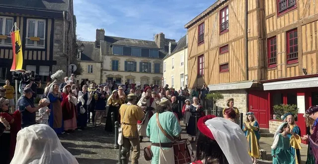 photo  ce samedi 13 avril 2024, plusieurs animations ont marqué le lancement officiel du projet touristique de cité médiévale de domfront-en-poiraie, dans l’orne.  &copy;  ouest-france 