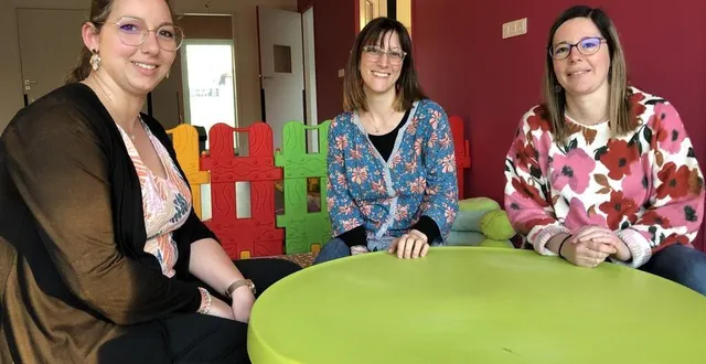 photo  les trois assistantes maternelles amélina chevet, mathilde soufflet et cindy langevin ont été étroitement associées au projet.  &copy;  le maine libre 