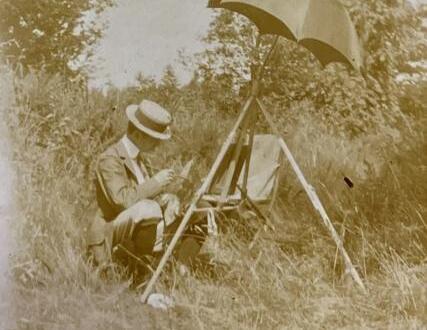 photo  le peintre albert bergevin en 1903, à l’âge de 16 ans. 