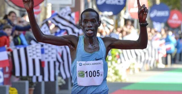 Running. Marius Kimutai, vainqueur du marathon de Barcelone en 2023 ...