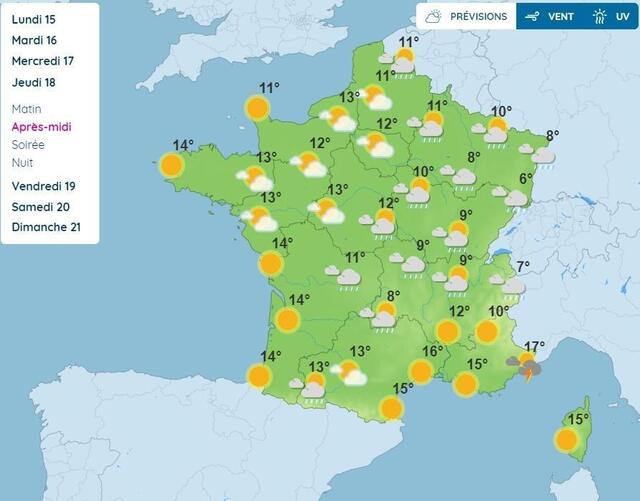 Des averses et une baisse des températures : ce que nous réserve la ...