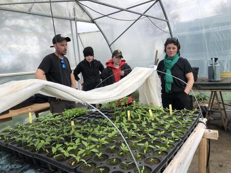 photo Onze jeunes accompagnés par la Mission locale de Granville ont pris part aux différents ateliers proposés lors de la Semaine des métiers verts, du 8 au 12 avril 2024. Certains ont découvert les rudiments du maraîchage, à La Lucerne-d'Outremer. Ouest-France 