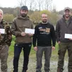 photo  le podium : ces six pêcheurs totalisent plus de 167 kg de carpes, toutes remises à l’eau. 