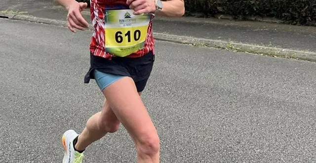 photo  magalie véron a préservé sa victoire d’un cheveu sur le 10 km femmes.  &copy;  photo : ouest-france 
