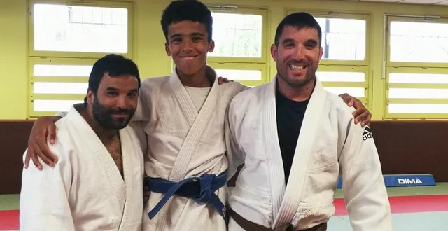 photo  de gauche à droite, christopher, wissem, florian, trois judokas médaillés.  &copy;  ouest-france 