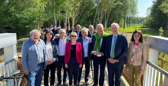 photo  le premier tronçon de la voie verte a été inauguré en juin 2023, à saint-sulpice-sur-risle  &copy;  archives ouest-france 
