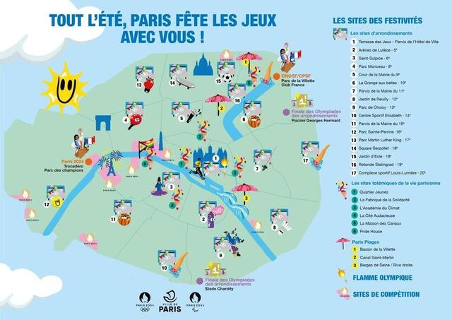 photo voici les 26 sites de festivités lors des jeux olympiques de paris.  ©  ville de paris