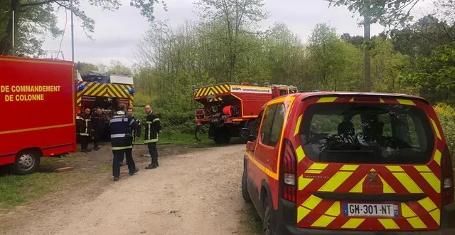 photo  deux hectares de sous-bois ont brûlé à marigné-laillé.  &copy;  le maine libre 