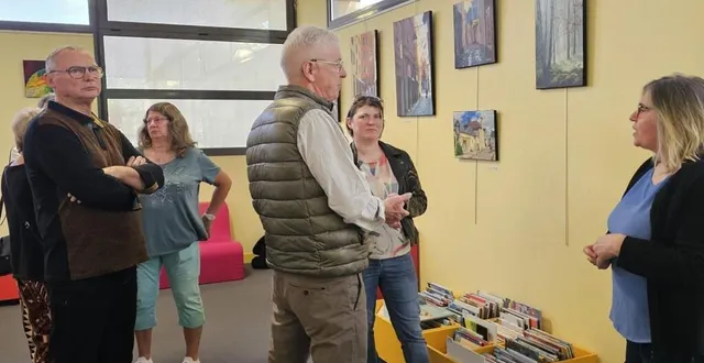 photo  « cheminements », c’est le nom de la nouvelle exposition présentée jusqu’au samedi 25 mai à la bibliothèque, aux horaires d’ouverture habituels. il s’agit de toiles signées par dominique cherdo, réalisées au gré de ses balades.  &copy;  ouest-france 