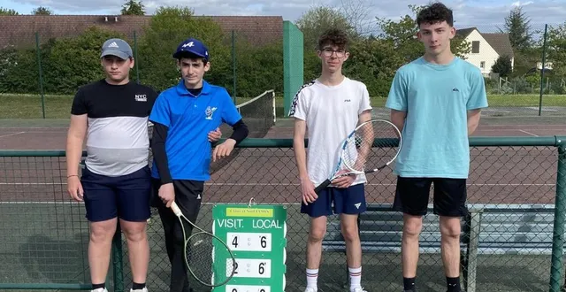 photo  nouvelle rencontre pour le club de tennis. deux équipes de jeunes (15-16 ans), engagées dans le championnat de printemps, ont participé, samedi, à une rencontre de trois matchs, deux simples et un double contre les clubs de lucé et ruaudin. équipe 1 : baptiste hastain et bastien cadieu, deux défaites et une victoire. équipe 2 : axel louvet et tom esnault, deux victoires et une défaite.  &copy;  ouest-france 