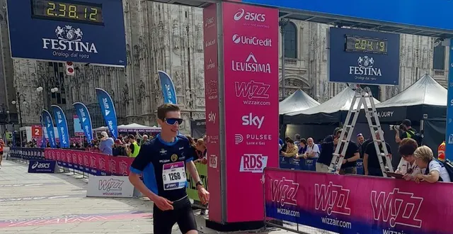 photo  marathonien, le sarthois françois drouet a fait des prouesses à milan, en italie.  &copy;  dr 