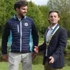 photo vladimir miraton, directeur le mans golf club de sargé et thomas martineau, président du rotary le mans bérengère.
